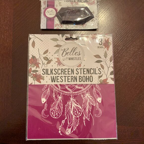 Dixie Belle Silkscreen Stencils Western Boho with Thingamajig Applicator - Picture 1 of 5